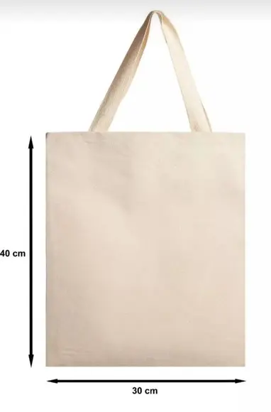 Sacola 30x40cm Algodão Cru sem Impressão
