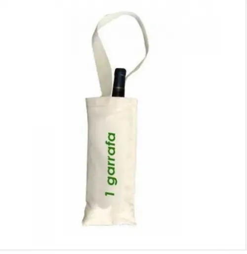 Sacola P /garrafa Padrão 14x28 em Algodão Cru sem Impressão
