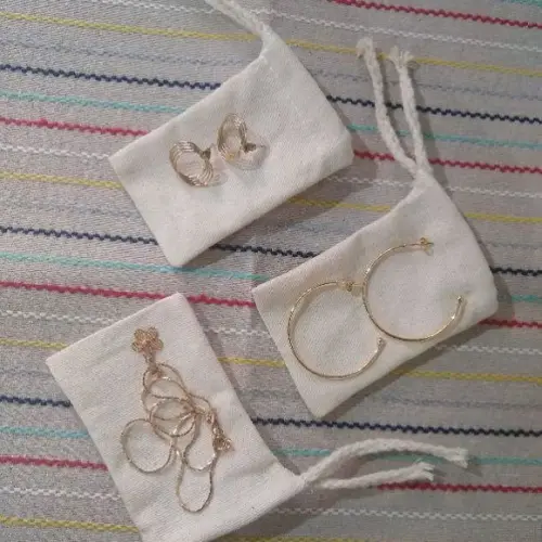 Saquinho 10x10cm em Algodão Cru sem Impressão