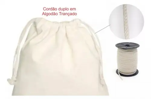 T-13 Fino Saco 30x40cm Algodão Cru