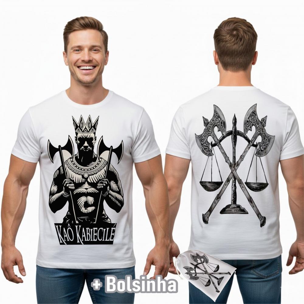 Camiseta Xangô I Tamanhos Especiais I Malha Premium I Com Bolsin
