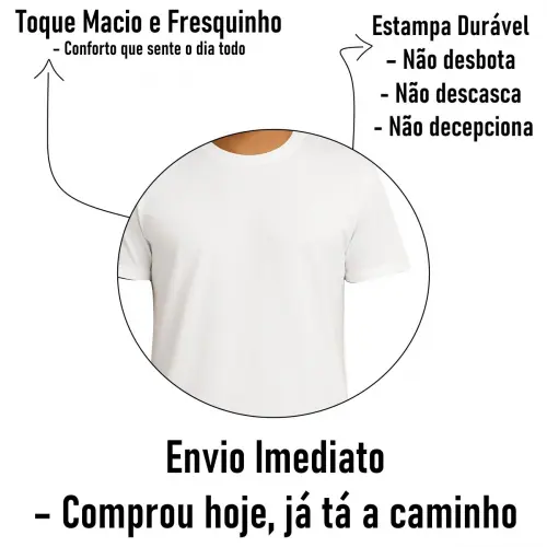 Camiseta Xangô I Tamanhos Especiais I Malha Premium I Com Bolsin
