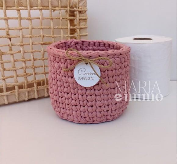 Cestinho Decorativo, Cachepô Porta Papel Higiênico