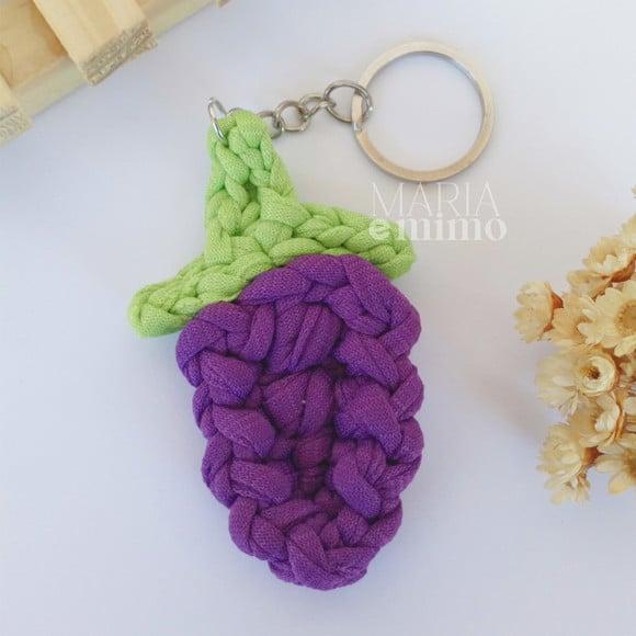 Chaveiro de Fruta, Lembrancinha Fruta Uva