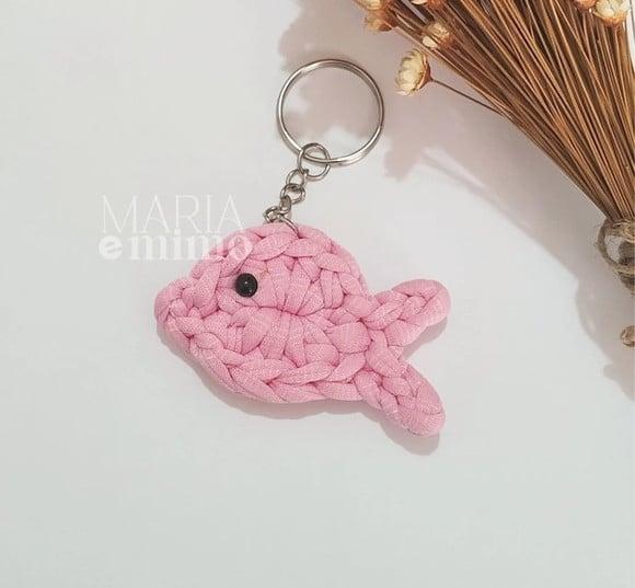 Chaveiro Peixe, Lembrancinha Peixinho de Crochê