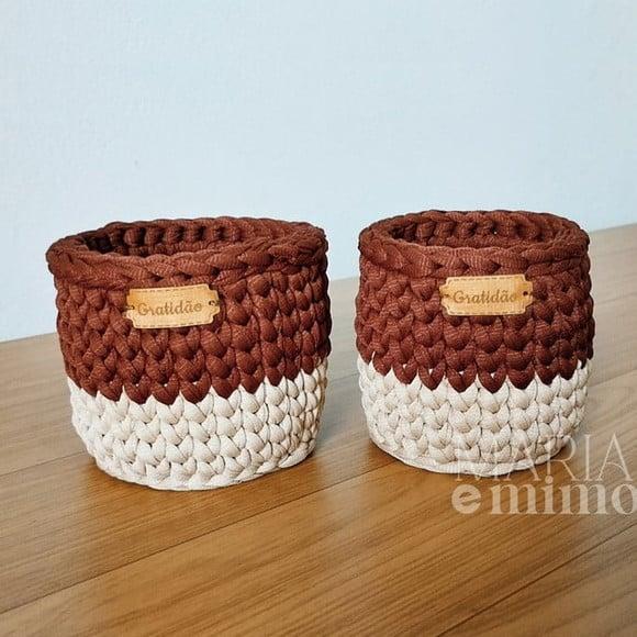 Kit Porta Maquiagem em Crochê