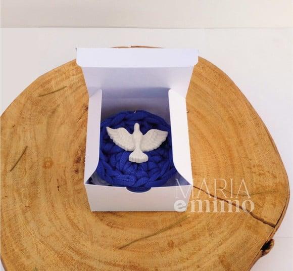 Lembrancinha Batizado Chaveiro Espirito Santo com Caixinha