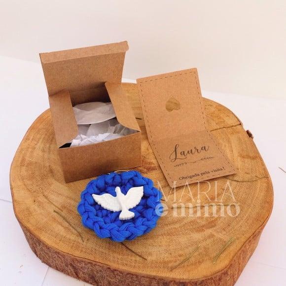 Lembrancinha Chaveiro Espirito Santo com Caixinha