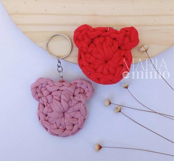 Lembrancinha Chaveiro Urso, Chaveiro Ursinho de Crochê