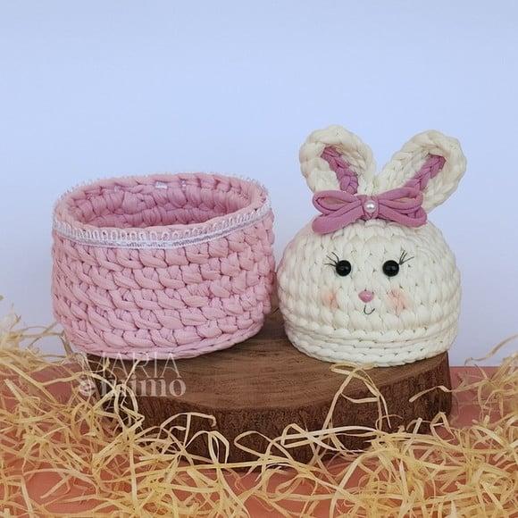 Lembrancinha de Páscoa, Dupla de Cestinho Coelhos