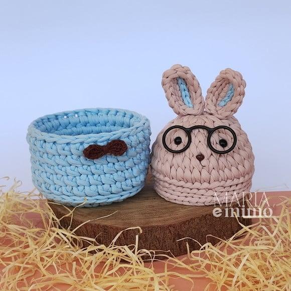 Lembrancinha de Páscoa, Dupla de Cestinho Coelhos