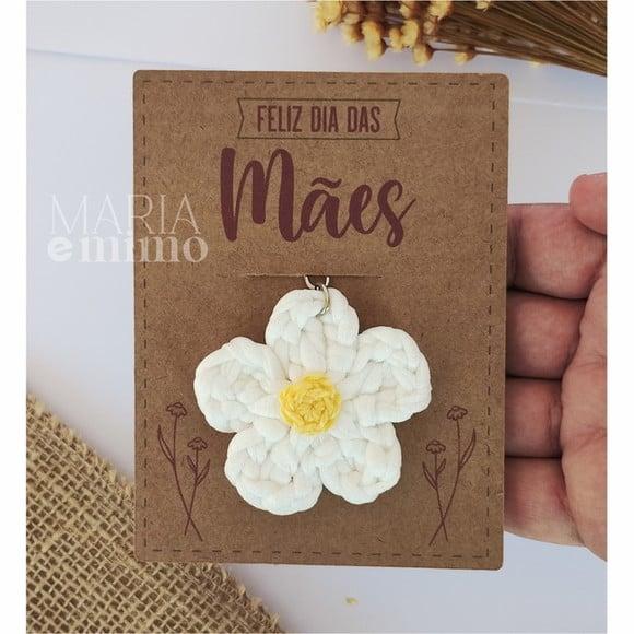 Lembrancinha Dia das Mães - Chaveiro Flor Margarida