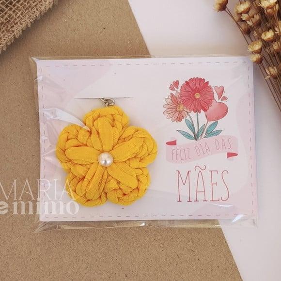 Lembrancinha Dia das Mães - Presente Mãe Flor de Crochê