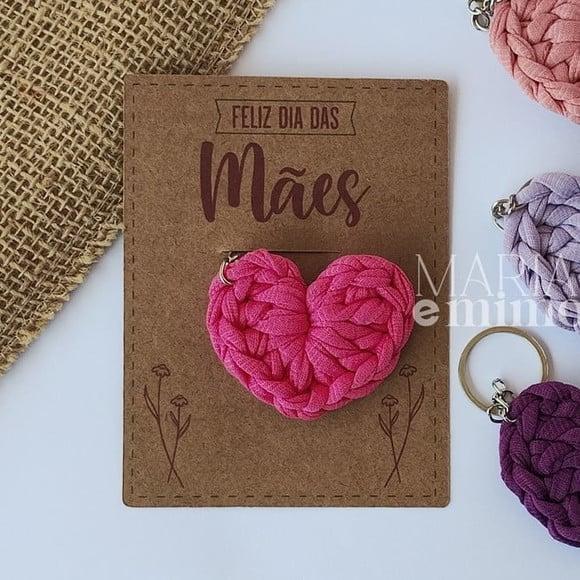 Lembrancinha Dia das Mães, Presente Mãe Chaveiro Coração