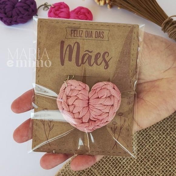 Lembrancinha Dia das Mães, Presente Mãe Chaveiro Coração
