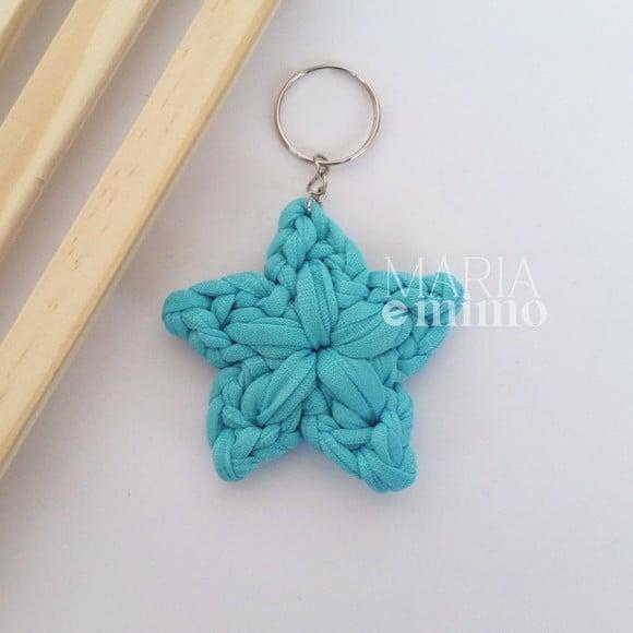 Lembrancinha Estrela, Chaveiro Estrela de Crochê