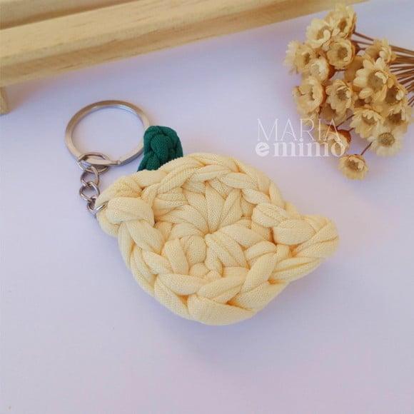 Lembrancinha Fruta de Crochê, Chaveiro Limão Crochê