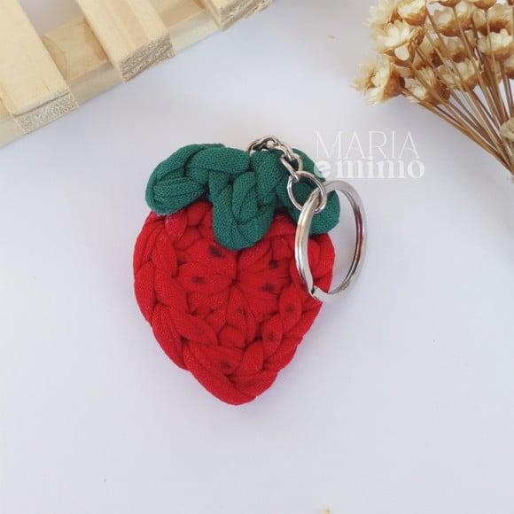 Lembrancinha Morango, Chaveiro Fruta Artesanal