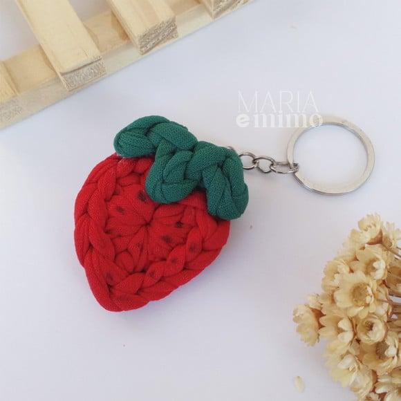 Lembrancinha Morango, Chaveiro Fruta Artesanal