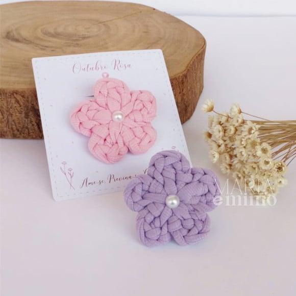 Lembrancinha Outubro Rosa, Amarrador Elástico de Cabelo