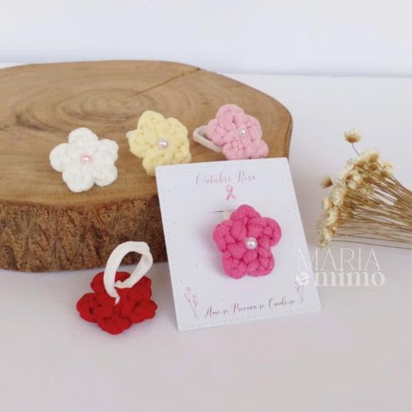 Lembrancinha Outubro Rosa, Amarrador Elástico de Cabelo