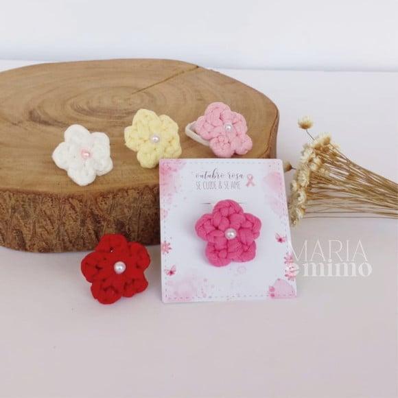 Lembrancinha Outubro Rosa, Amarrador Elástico de Cabelo