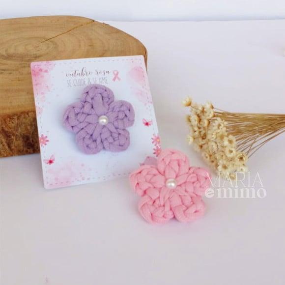Lembrancinha Outubro Rosa, Amarrador Elástico de Cabelo