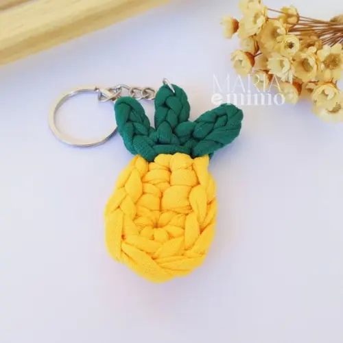 Abacaxi de Crochê, Lembrancinha Chaveiro Fruta