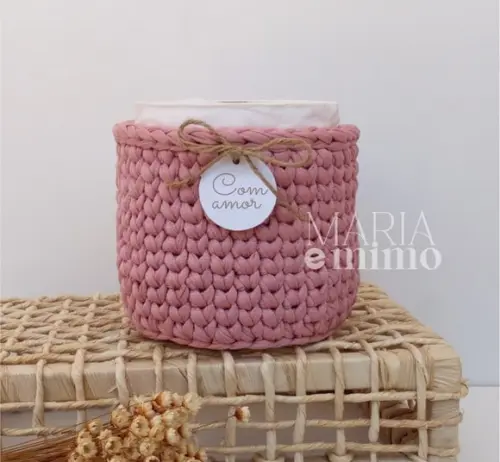 Cestinho Decorativo, Cachepô Porta Papel Higiênico