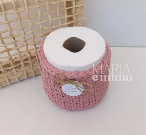 Cestinho Decorativo, Cachepô Porta Papel Higiênico