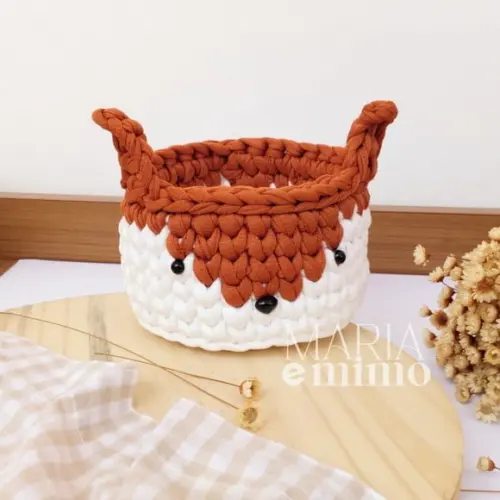 Cesto Decorativo Raposa, Cachepô Raposinha