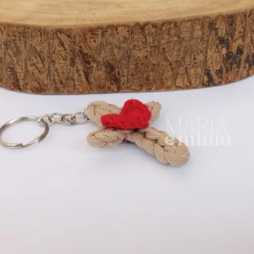 Chaveiro Cruz de Crochê - Crucifixo de Crochê