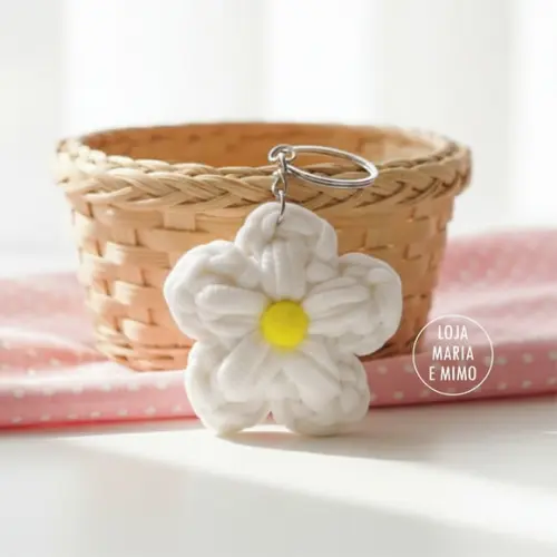 Chaveiro Flor Margarida - Lembrancinha Flor