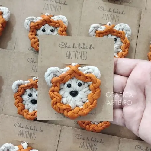 Chaveiro Leão de Crochê