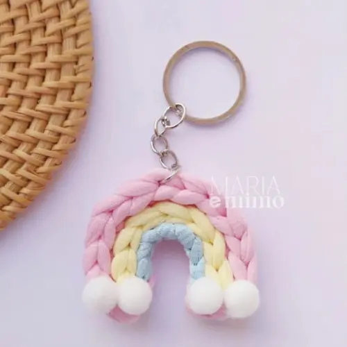 Chaveiros Arco-íris, com Cartão de Mensagem