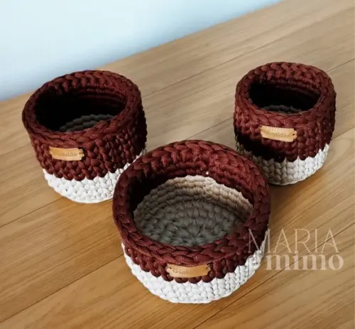 Kit Porta Maquiagem de Crochê