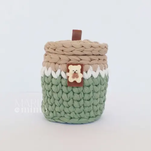 Kit Porta Algodão e Contonete, Kit Higiene de Crochê
