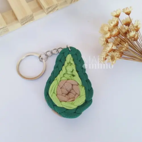 Lembrancinha Abacate, Chaveiro Fruta de Crochê