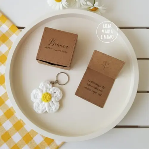 Lembrancinha Aniversário - Chaveiro Flor Margarida