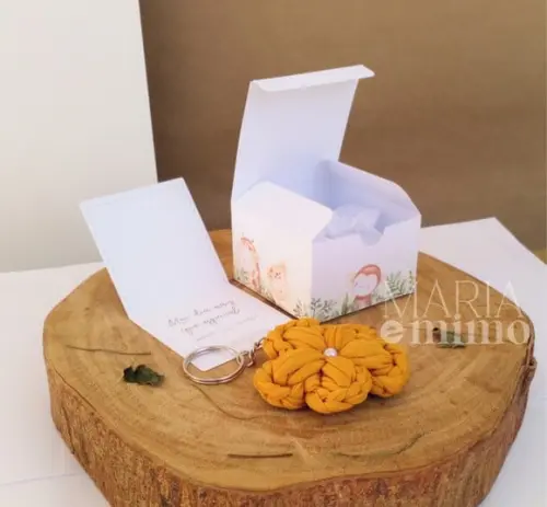 Lembrancinha Aniversário, Chaveiro Flor de Crochê