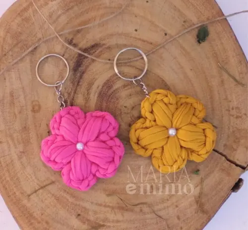 Lembrancinha Aniversário, Chaveiro Flor de Crochê