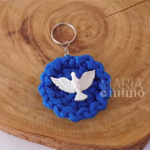 Lembrancinha Chaveiro Espirito Santo com Caixinha