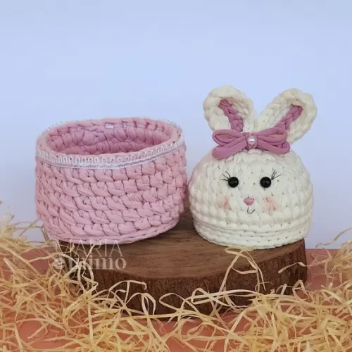 Lembrancinha de Páscoa, Dupla de Cestinho Coelhos