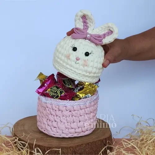 Lembrancinha de Páscoa, Dupla de Cestinho Coelhos