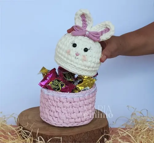 Lembrancinha de Páscoa, Cesto Coelho de Páscoa
