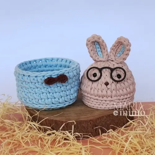 Lembrancinha de Páscoa, Dupla de Cestinho Coelhos