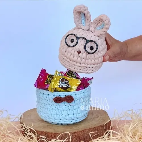 Lembrancinha de Páscoa, Dupla de Cestinho Coelhos