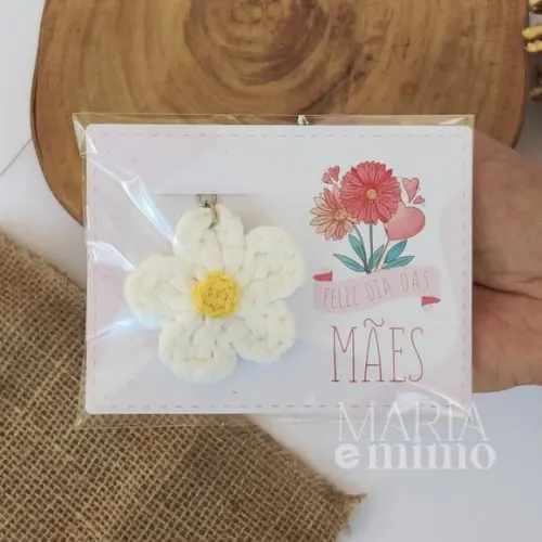 Lembrancinha Dia das Mães - Chaveiro Margarida Dia das Mães
