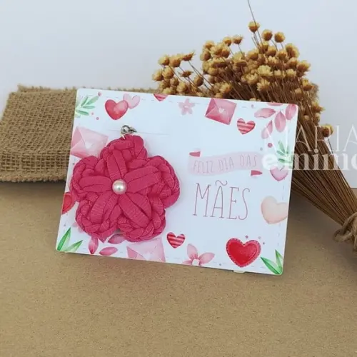Lembrancinha Dia das Mães - Presente Mãe Chaveiro Flor