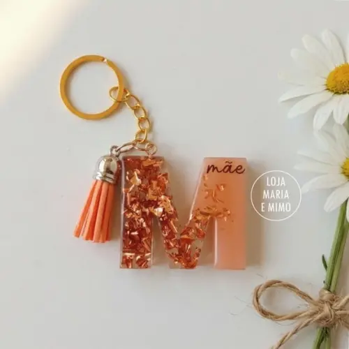 Lembrancinha Dia das Mães, Chaveiro Letra, Chaveiro Nome